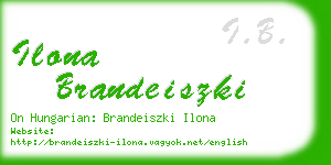 ilona brandeiszki business card